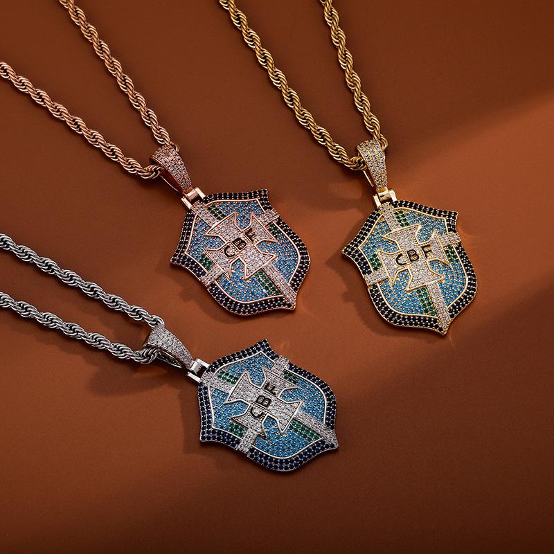 Кулон в виде эмблемы европейского и американского хип-хоп футбольного клуба с красочными масляными каплями — памятная медаль болельщика.