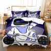 Новый модный комплект постельного белья с 3D-печатью ASTRO BOT, комплект из трех предметов с рисунком из мультфильма «Аниме», для взрослых и детей, для спальни, пододеяльник, наборы домашнего текстиля