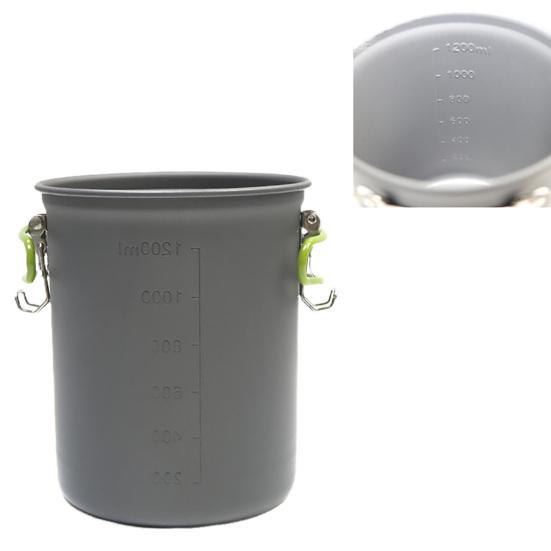 Набор из 3 шт./набор походных котелков с сумкой для хранения, складные ручки, сплав алюминия, компактный котелок для пешего туризма, набор котелков с антипригарным покрытием