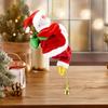 Santa Claus Musical Climbing Rope Electric Climbing Santa On Rope Climbs Up And Down Christmas Hanging Decoration for Xmas Tree Fireplace Home Decor