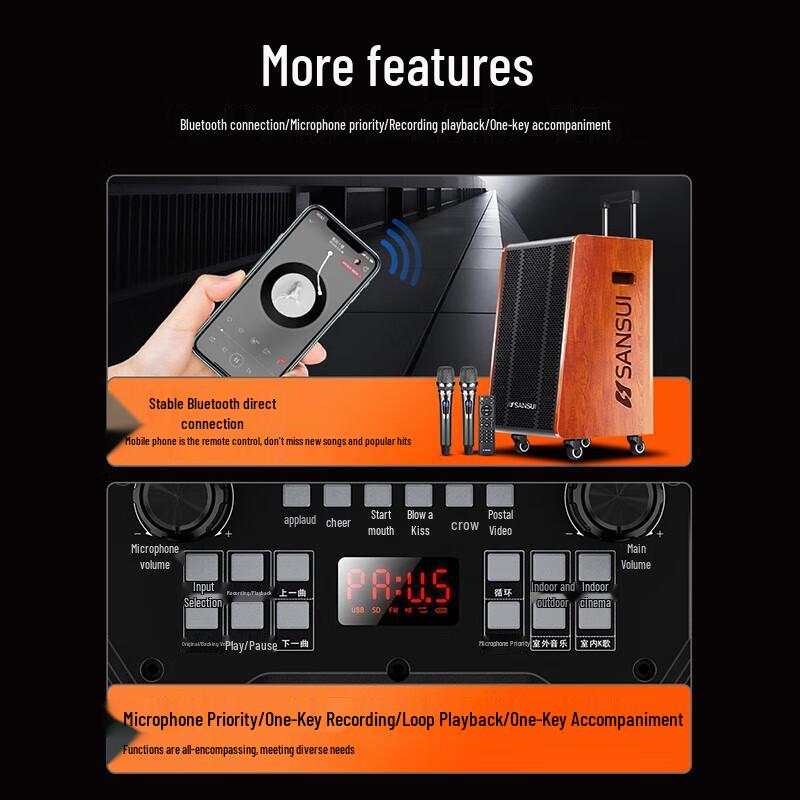 SANSUI G08 Portable KTV Bluetooth Speaker