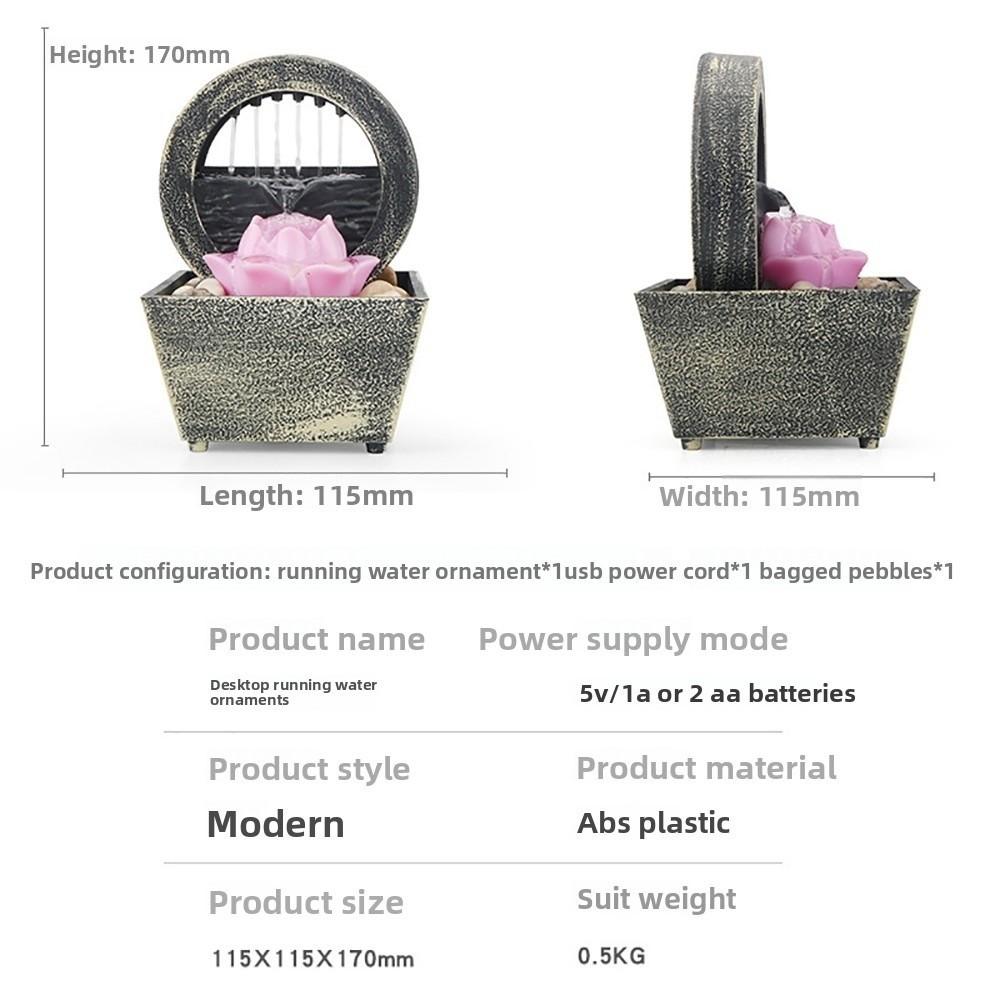 Battery/Plugged in Water Fountain Circulating Water Flow Waterfall Decoration  Living Room