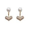 Серьги-подвески в виде сердца с имитацией жемчуга для женщин, ювелирные аксессуары