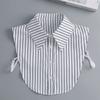 Striped Fake Collar Half Shirt Adjustable Fake Collar Detachable Elegant Fashion Faux False Collar for Women Girls