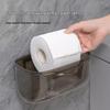 Punch-Free Bathroom Wall-Mounted Tissue Box and Storage Rack