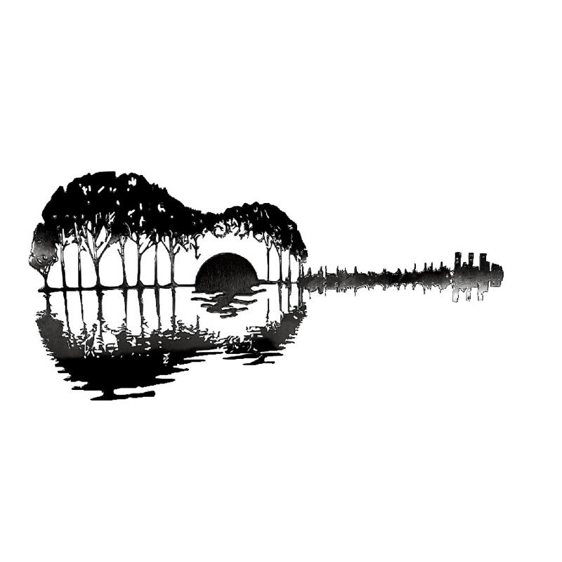 Abstract Guitar Metal Guitarist Art Ideal Gift for Guitar Lover Hanging Ornament Home Decoration