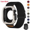 Чехол+нейлоновый ремешок для Apple Watch S11 S10 42 46 мм 9 8 7 6 5 4 SE3 Защитный из ПК+ТПУ для Iwatch Ultra 3 49 мм 45 мм 41 44 40 мм 38 мм