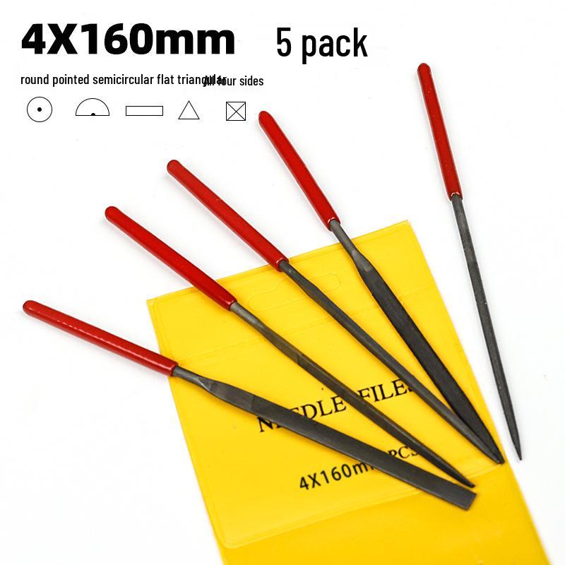 Titanium-Plated Fine Alloy Diamond File Set for Metal Grinding & Deburring