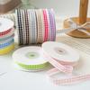 10yards/Roll Wave Edge Candy-Colored Plaid Ribbon 1CM Lace Checkered DIY Hair Accessories Gift  Cake Box Decor Bouquet Bow