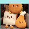 Hamburger Chicken Creative Leg On Toast Plush Toy Cute Girl Cushion Sleeping