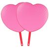 Набор болельщиков джамбо веер простой веер в форме сердца, 2, веер, веер, сервис, идол, концерт, живое выступление, (флуоресцентный розовый)