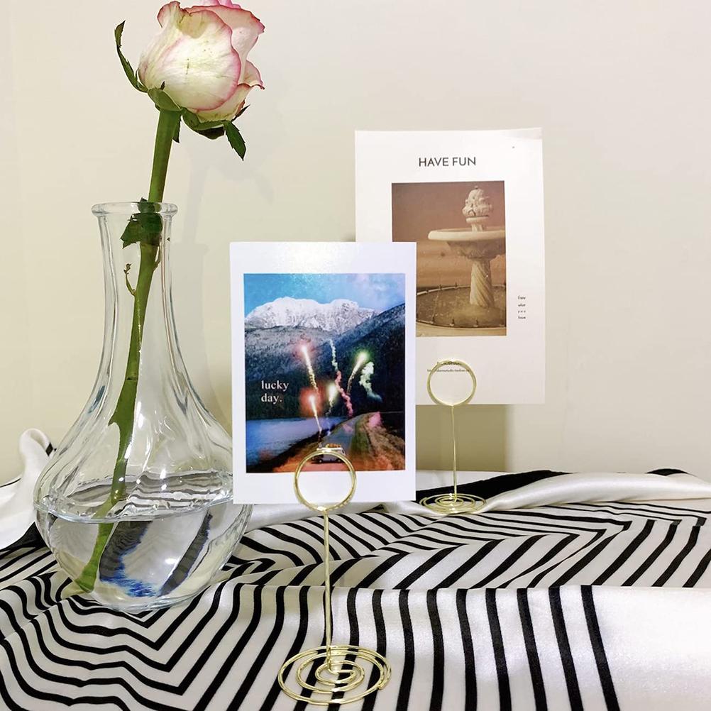 10Pcs Metal Table Number Stand Table Cardholder Photo Display Stands for Wedding Party Banquet