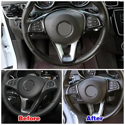 Цвет углеродного волокна для Mercedes Benz ABCE CLA CLS GLA GLC GLE GLS Class 2016 2017 2018 Автомобильный руль, декоративная отделка рамы