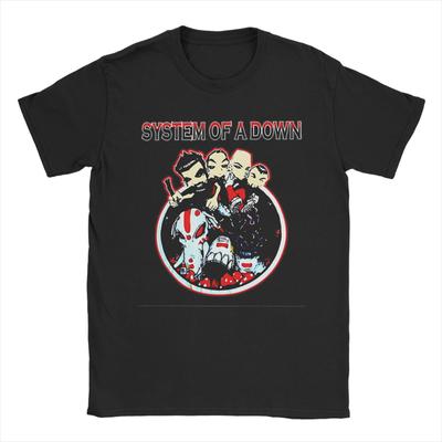 Футболка System Of A Down в стиле харадзюку панк-рок, мужская, с круглым вырезом, с коротким рукавом, хлопковая, летняя