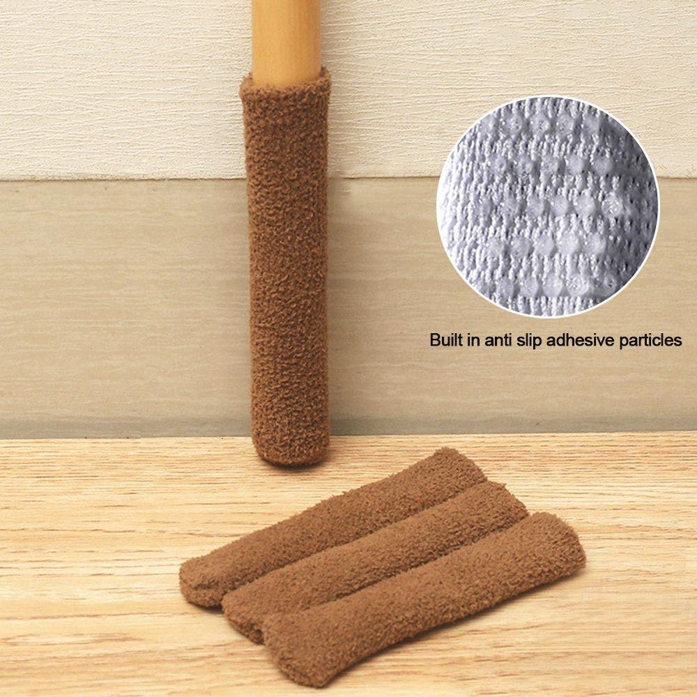 4 шт./набор Эластичный чехол на ножку стола Вязаный рукав для ножки мебели Универсальный носок для ножки стула