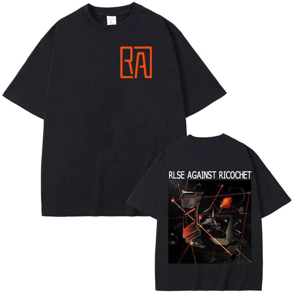 Rise Against Ricochet T Shirt Short SleeveHarajuku Cotton Teeshirt Graphic Printing Vintage Tshirt Moletom HipHop Punk Clothing
