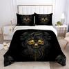 3D Skull Printing Bed Cover King Size Polyester Bed Clothes Design Soft  High Ranking Home Bedclothes