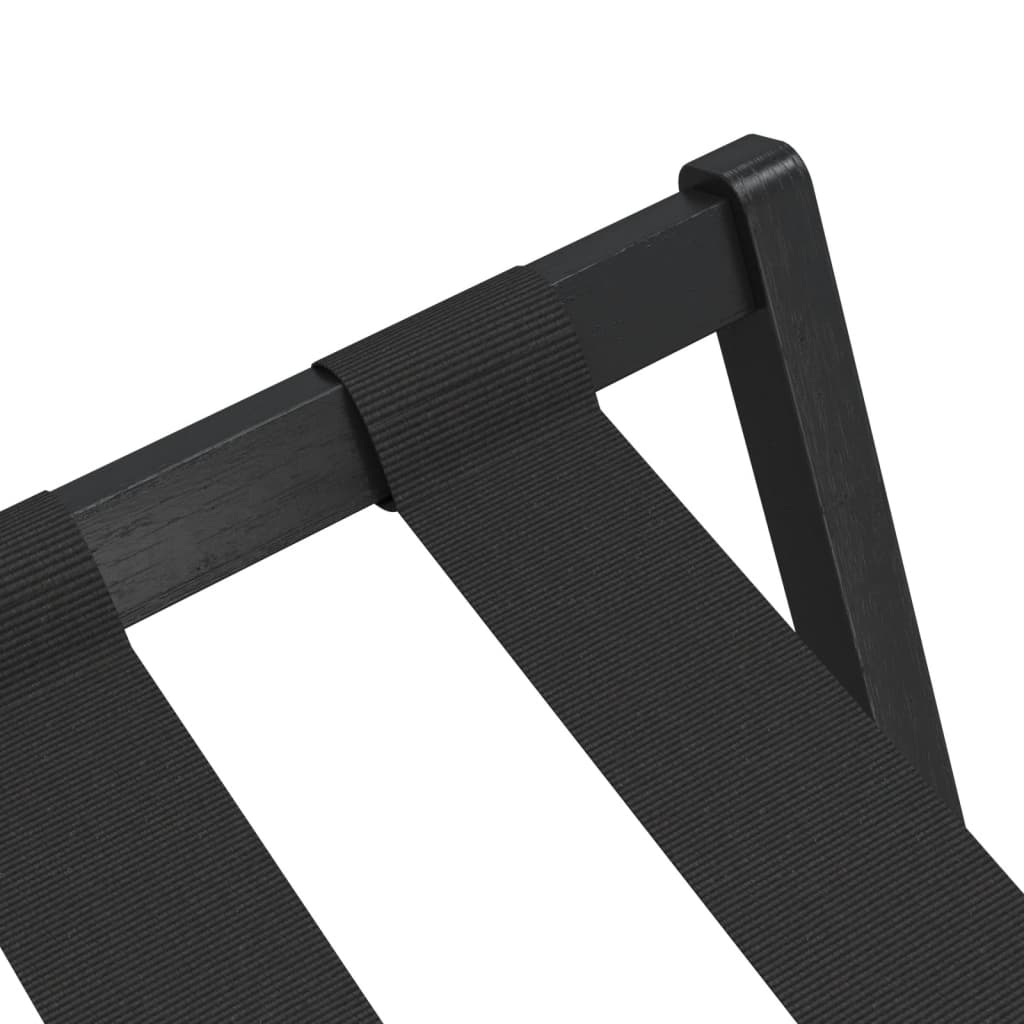 Luggage Rack Black 68 x 38 x 58 cm Bamboo
