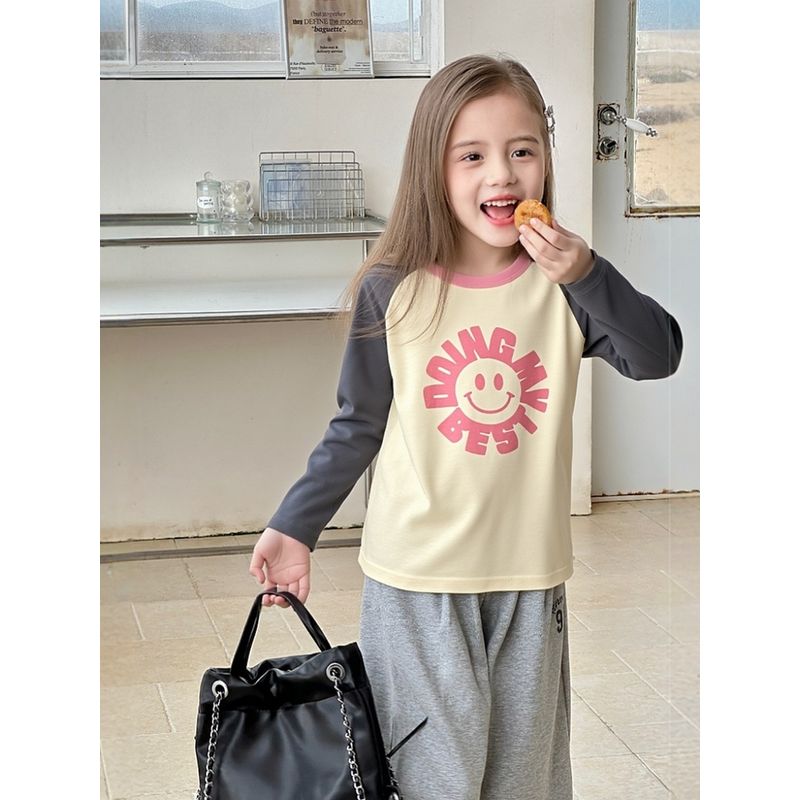 27Home Export Children's Clothing Korean Style 2026 Spring New Style Girls' Bottoming Shirt Baby Long-Sleeved T-Shirt Pure Cotton Printing
