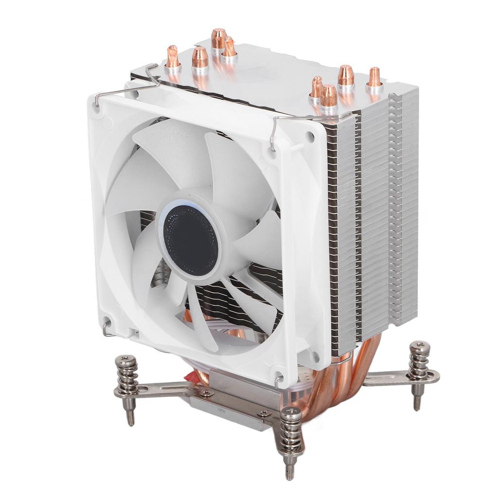 CPU Cooling Fan 3.5in 4 Heat Pipes 3pin 12VDC 2000RPM Hydraulic Bearing CPU Air Cooler with Backplate for Motherboard