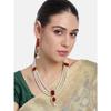 Crystal Faux Pearl Kundan Necklace & Jewellery Set Gift for Women