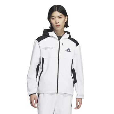 Adidas Adptn Толстовка с капюшоном из текстурированного трикотажа двойного плетения, стандартного кроя KQD57 Белая Мужская (JM2082) Ж/М