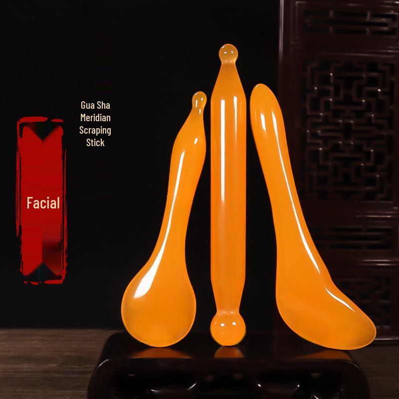 «Скребок для массажа на основе пчелиного воска для шеи, талии и лица»