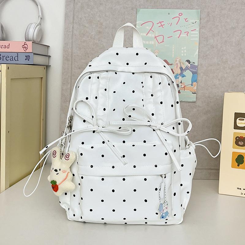 School Bag Schoolbag Ins Wind Public High Value Polka Dot Korean Girl Light First Big Travel Backpack