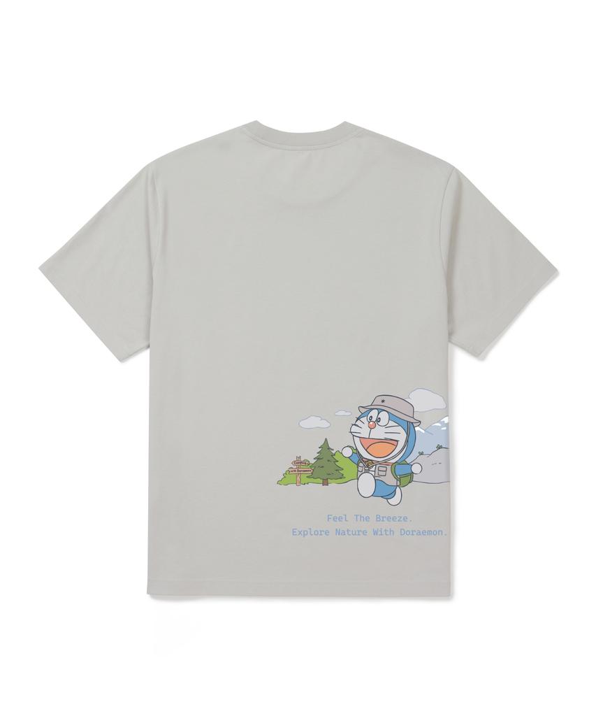 SNOWPEAK APPAREL [Snow Peak | Doraemon] Backpacking Short Sleeve T-Shirt (S26Mufts96) Gray