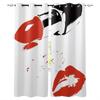 Red Lipstick Cosmetic Lips White Blackout Curtains For Living Room Bedroom Printed Window Treatment Drapes Home Decor
