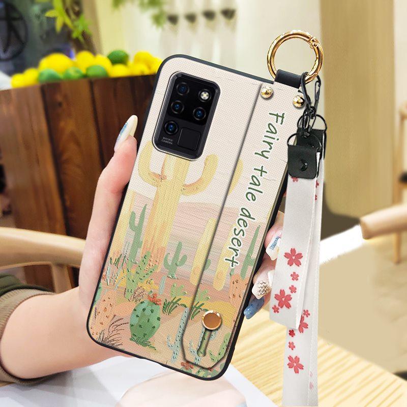 Водонепроницаемый Прочный Чехол для Телефона для Oukitel C21 Наручный Ремешок Наручный Ремешок Ударопрочный Силиконовый Подставка Защитное Кольцо Цветок