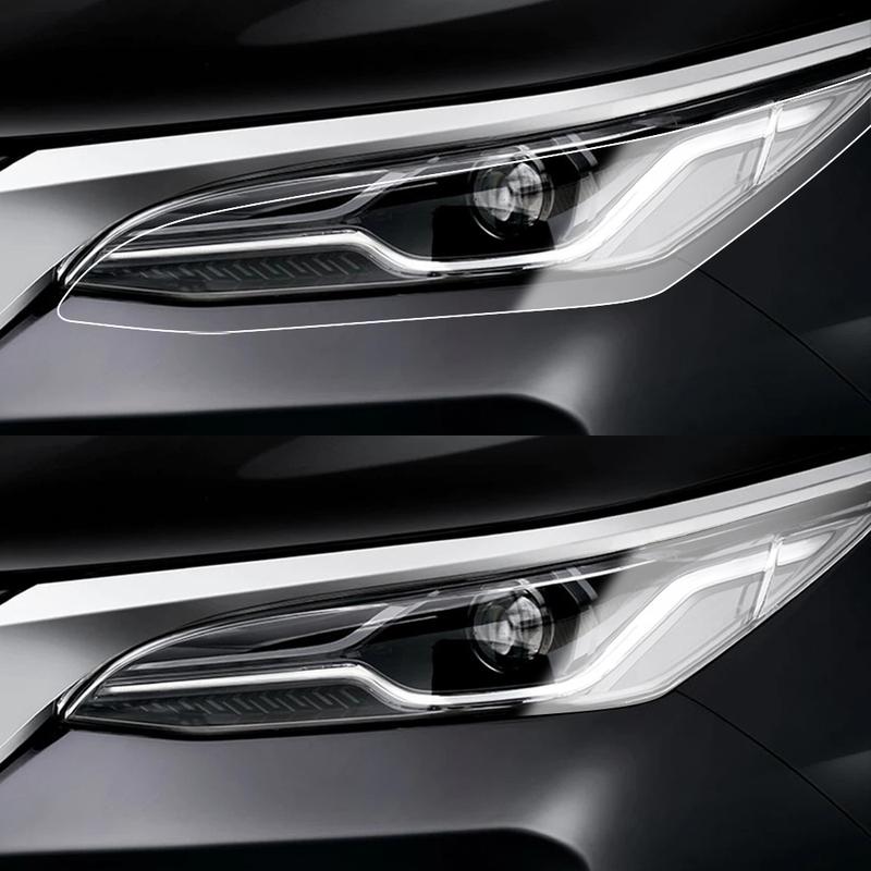 Для Toyota Fortuner 2020-2026 Дымчато-черная Заранее вырезанная Защитная пленка для фар автомобиля Антицарапина Высокоглянцевая Автомобильная виниловая пленка