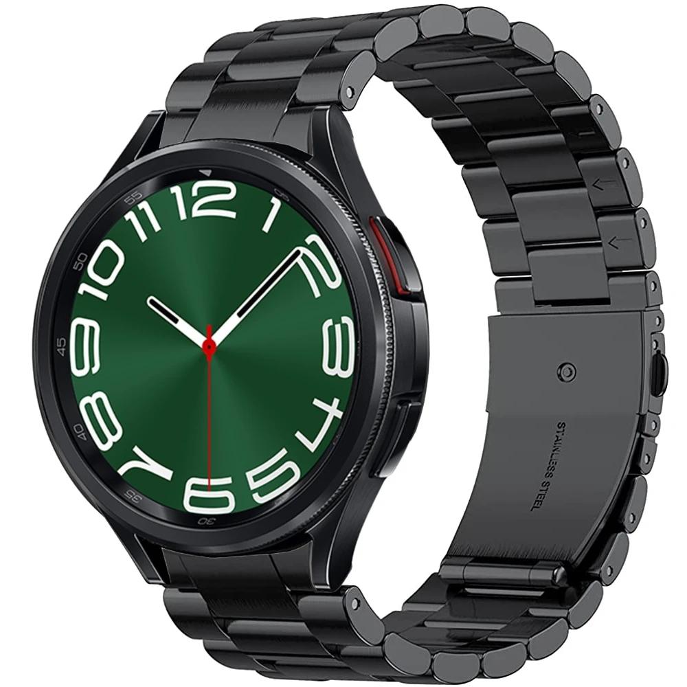Металлический ремешок Для Samsung Galaxy Watch 6 Classic 47 мм 43 мм 7/6/5/4 44 мм 40 мм Изогнутый интерфейс Браслет Galaxy Watch Pro 45 мм Ремешок