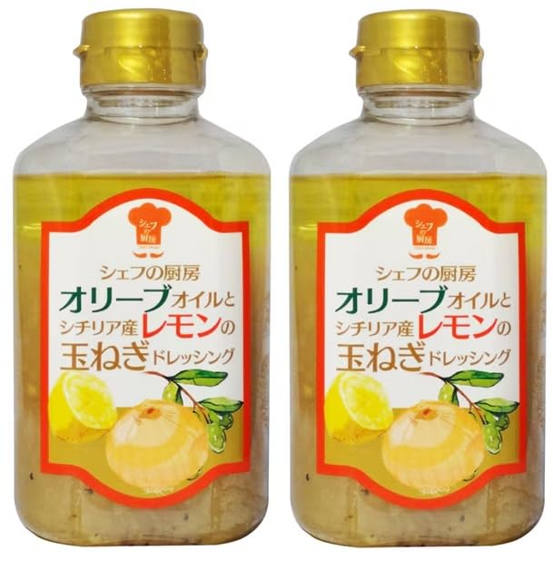 [Set of 2] Chef's Kitchen Olive Oil and Lemon Onion Dressing, 330ml X 2 Bottles