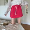 Fake Two Sports Shorts Women's Summer High-waisted Design Sense of Anti-slip A-line Short Culottes
