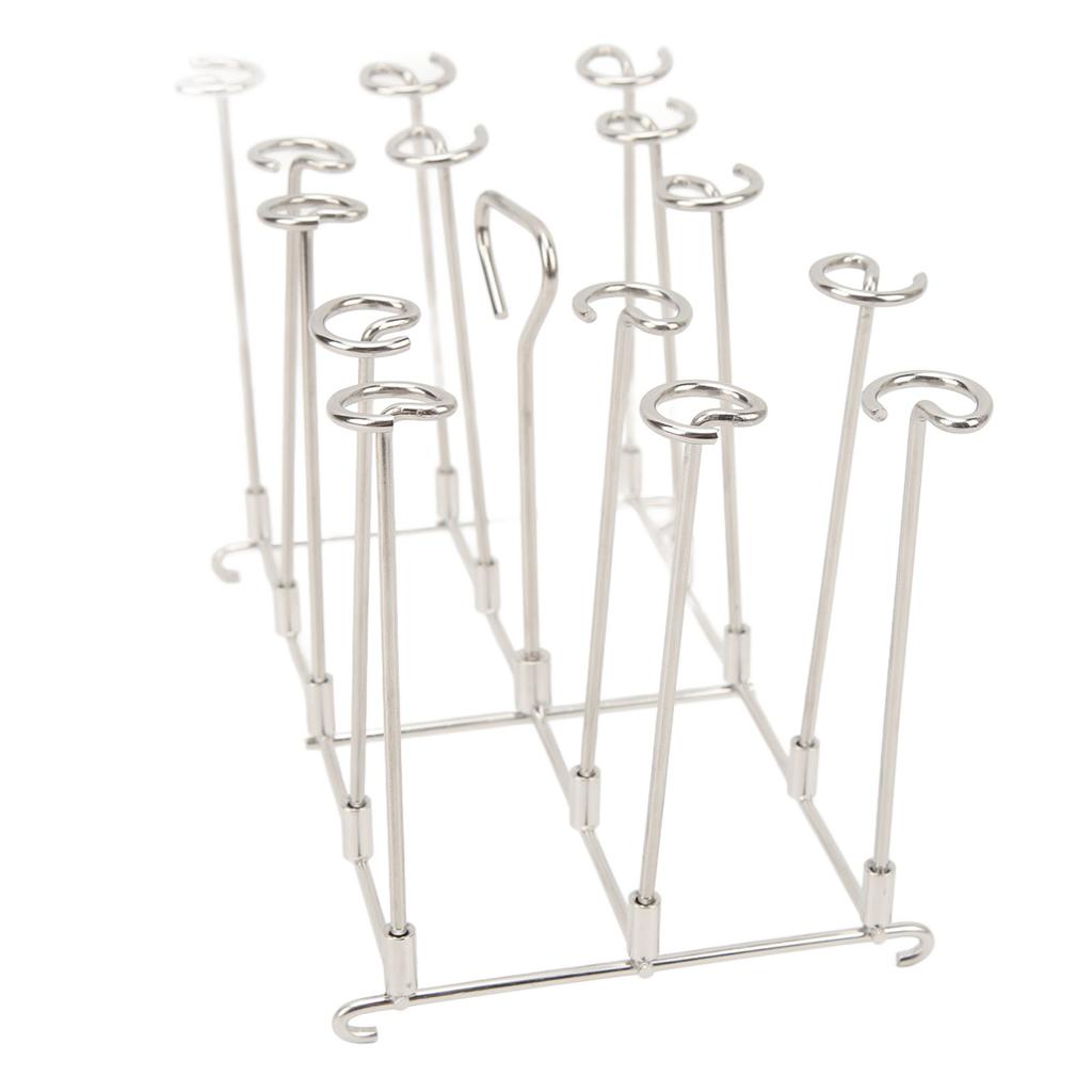 Skewer Stand Fryer Grill Rack Set Stainless Steel Vertical BBQ Grill Rack Round Rotating Fryer