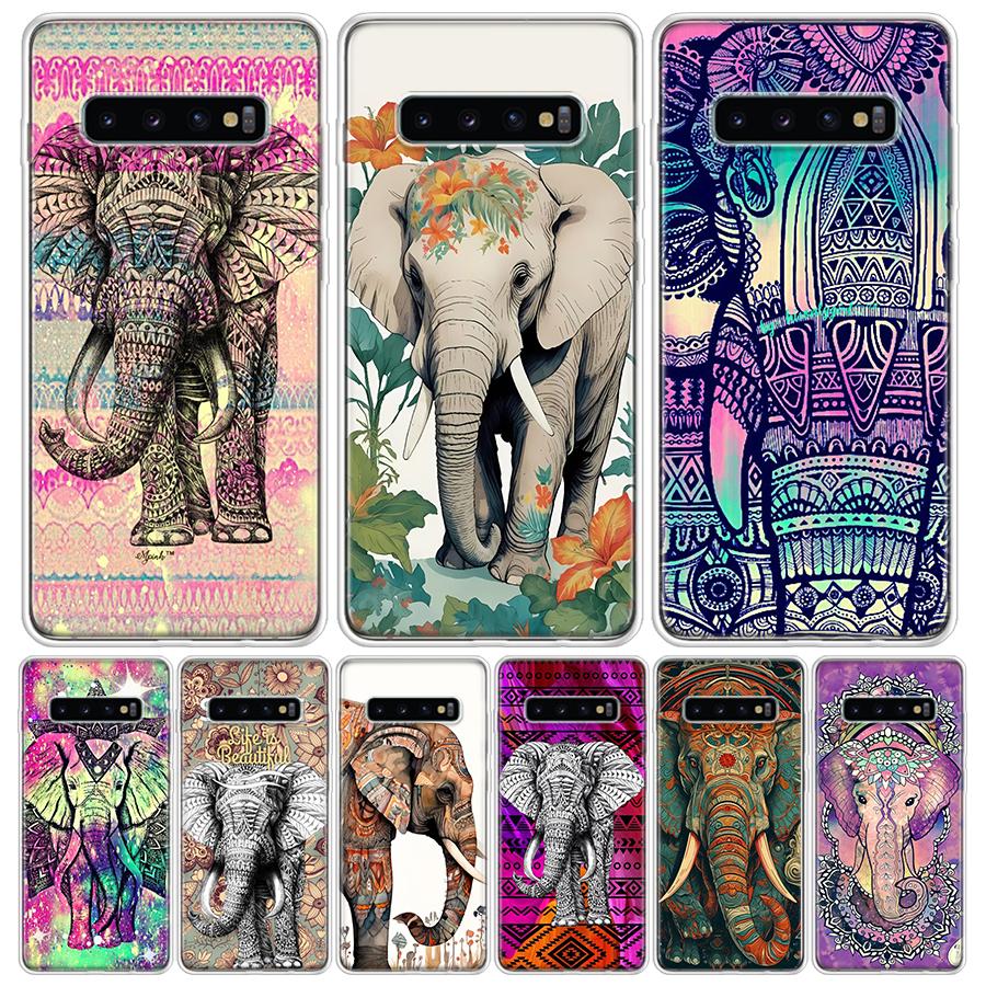 Elephant Mandala Aztec For Samsung Galaxy Note 20 Ultra 20 10 Pro 9 8 Phone Case S10E S10 Plus S9 S8 + S7 Edge M21 M32 Cover