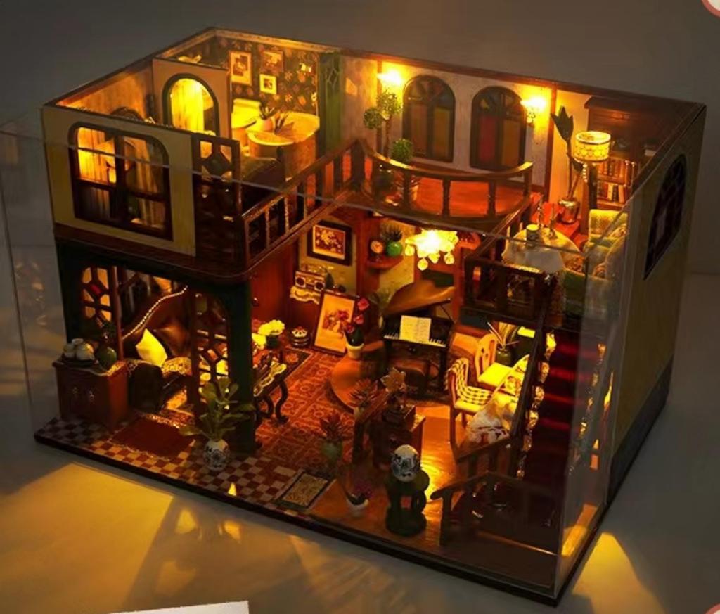 Sofiey кукольный домик ручной работы набор миниатюрная мини мебель набор для творчества с пылезащитным чехлом (Восточная эстетика)