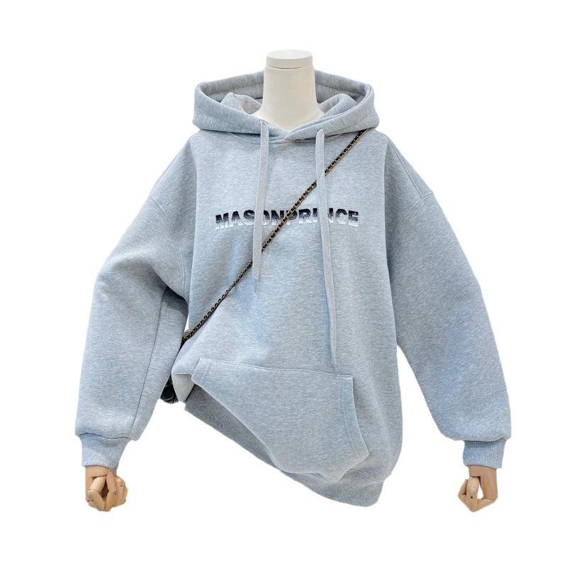 МОДА осень зима новый алфавит с капюшоном корейская версия ниша повседневный свитер для пары женщин ins ленивый стиль дизайн модная одежда