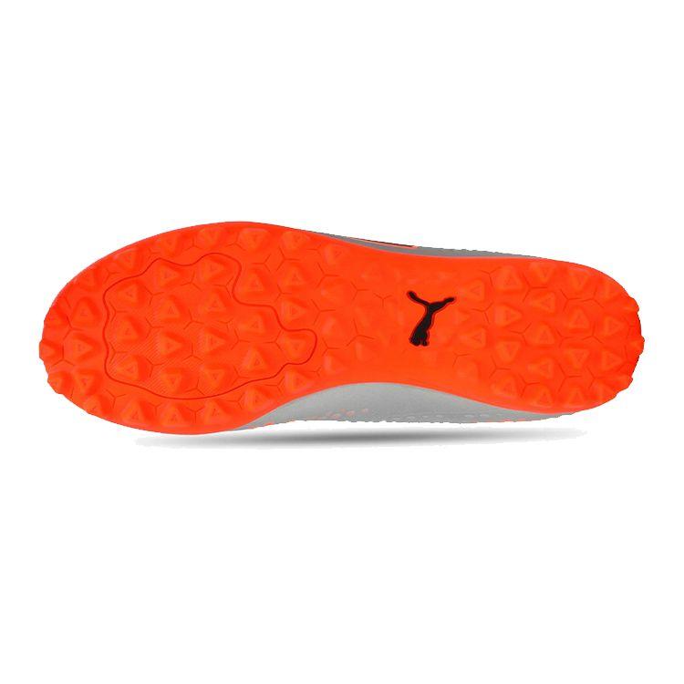 Puma One 4 Comfortable Sports Trend Mid-Top Kids Football Shoes Kids Football Shoes Orange Silver 104785-01