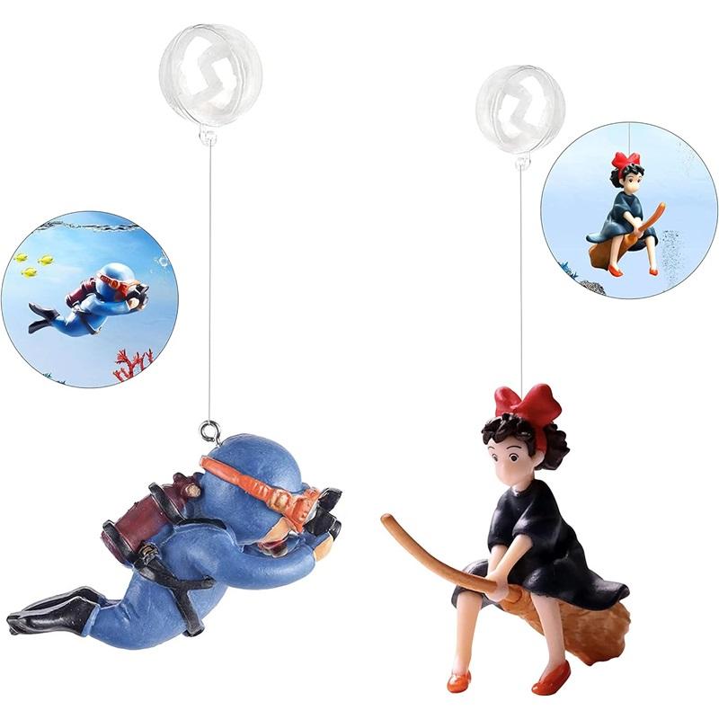 Floating Fish Tank Decorations, Aquarium Decorations, Lovely Diver Fish Tank Decorations, Floating Device Fish Tank Accessories