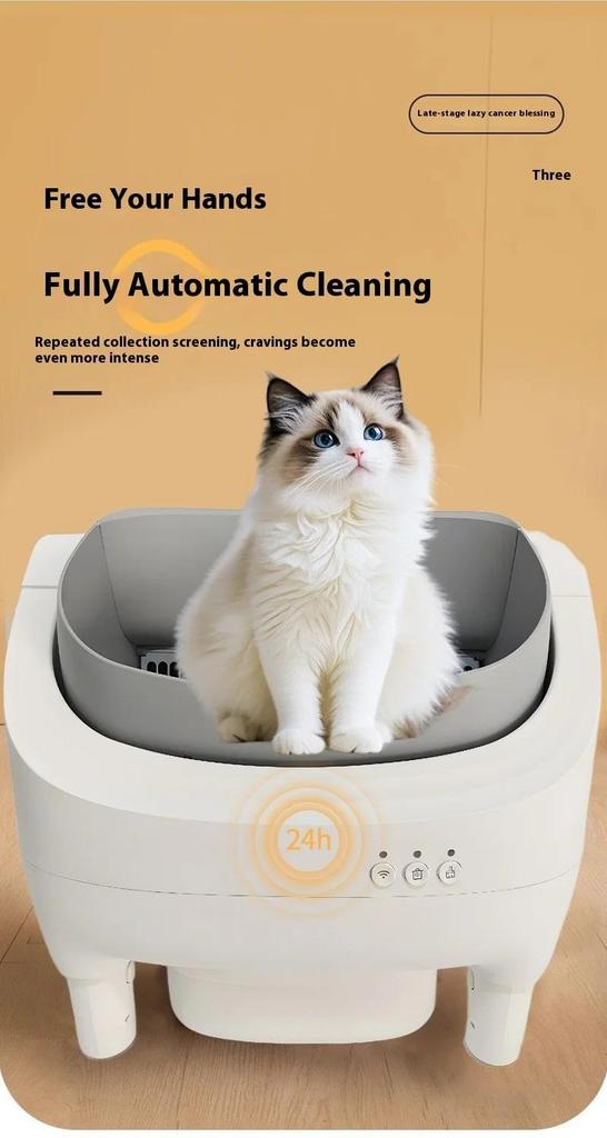 Hot promotion 11L Large Capacity Smart App Control Open-top Automatic cat - Box Basin with Dual Safety Sensors Self Cleaning