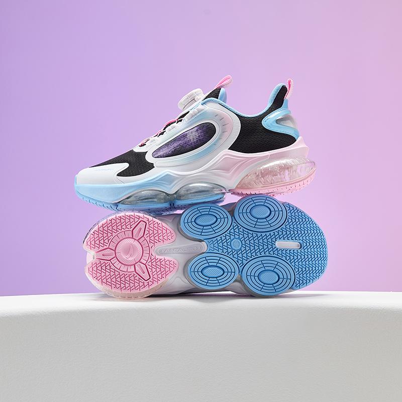 Anta Детские кроссовки UFO 6.0, модные, универсальные, с воздушной подушкой, амортизирующие, прочные, с низким верхом, детские кроссовки, черные, белые, синие 322435583-5