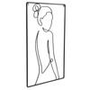 [A3701] - Black 'Arty' Metal Decoration - 45x35 Cm (silhouette Woman)
