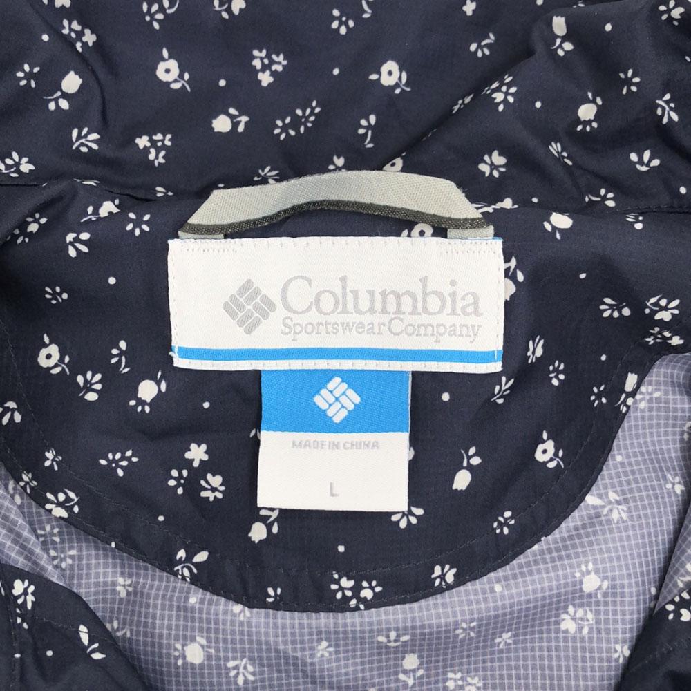 Columbia Цветочная куртка на молнии L Темно-синий Уличный PL3992 Женский Б/У