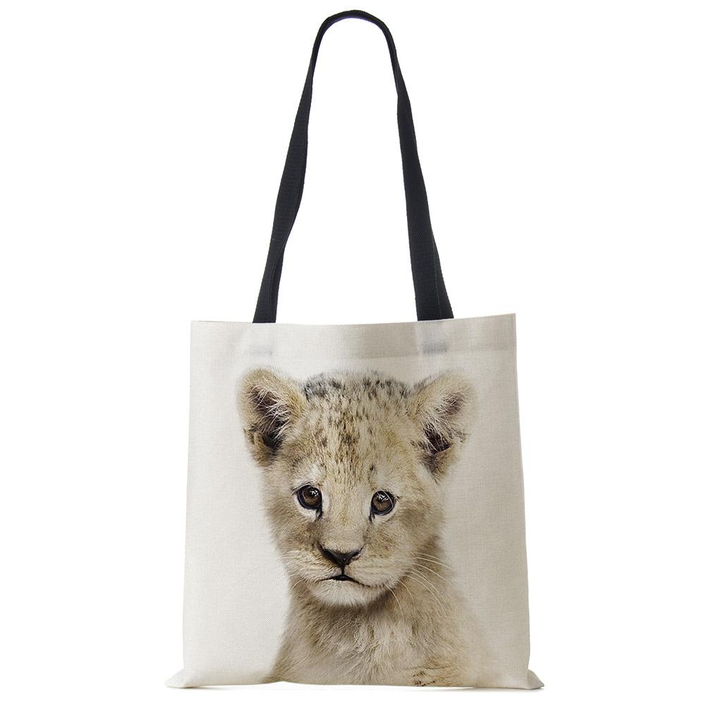 Милая Серия Животных Панда Коала Слон Принт Женская Сумка Повседневная Сумка-Тоут Сумка через Плечо Большая Вместимость KTY