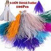 100Pcs Sewing Costuming Ostrich Feathers Loose Plumas Decorativas  for Home Wedding Party