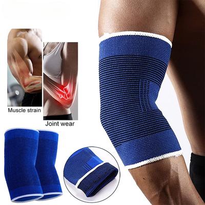 1 пара локтевого бандажа, вязанный компрессионный локоть, рукав, бандаж для руки, поддержка локтя для спортзала для мужчин и женщин, тяжелая атлетика, спорт