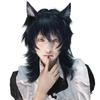 Sofeiyan Wig Like a Christmas Design Clothing Black Wolf Mullet Wolf Long Handsome Natural Small Face Harajuku Makeover Cosplay Full Wig Blue Wig