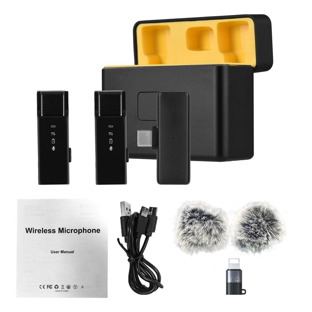Беспроводной микрофон Профессиональный петличный микрофон с зажимом для микрофонов Двойное цифровое шумоподавление Нет